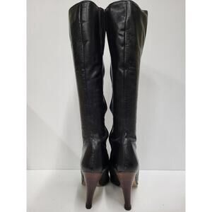 Naya Boots Womens Size 9 Leather High Heel Knee High Zip Up Stacked Heel Shoes